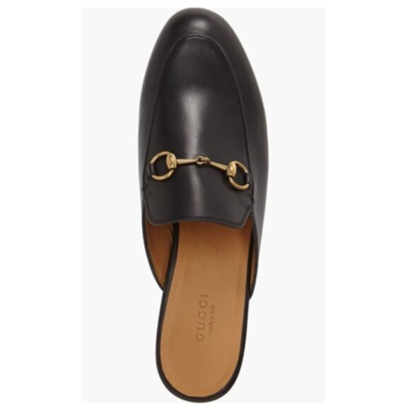 Gucci Princetown Leather Mules Slides in Nero 39 - Picture 1 of 16